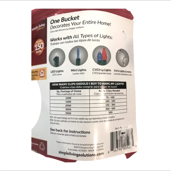 Christmas Light Clips Approximate 300 Light Clips New in Package - Picture 2 of 4